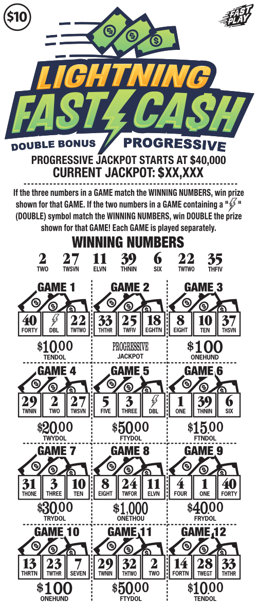 #156 Lightning Fast Cash Double Bonus Logo