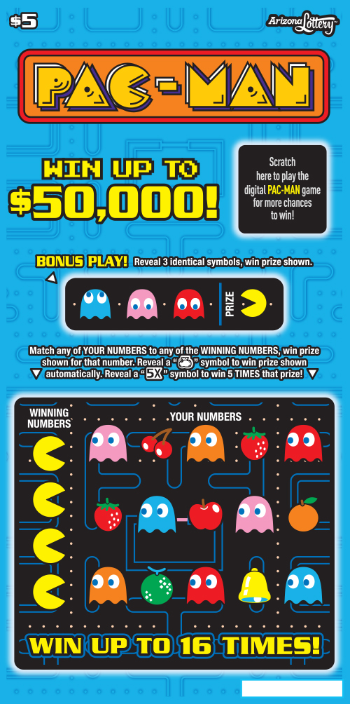 PAC-MAN, Win Up To $50,000, Win Up To 16 Times