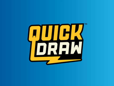 QUICK DRAW Logo on Blue Background