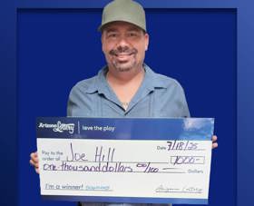 Arizona Lottery Winner Joe Hill