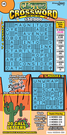 #1444 Cactus Crossword Logo