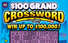  $100 Grand Crossword, $10 ticket, win up to $100,000