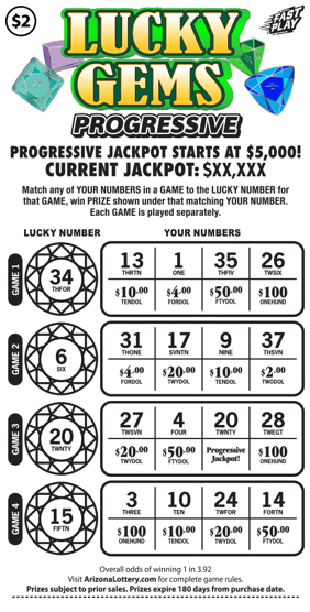 #171 Lucky Gems Progressive Logo