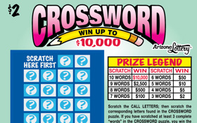 $2 Ticket, Crossword, Win Up To $10,000